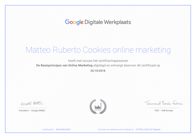Google-certificaat-online-marketing